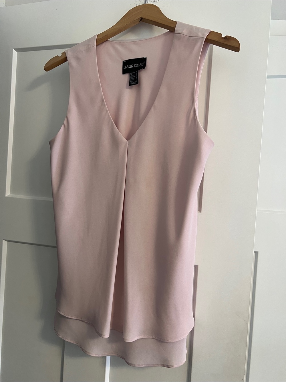 Frank Lyman Design Light Pink V-Neck Layered Camisole
